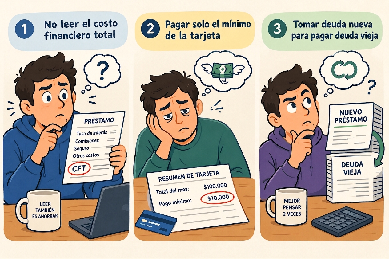 Gráfico que muestra cómo crecen las deudas rápidamente por el efecto de los intereses